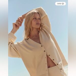 Free People Cream Gwenna Sweater